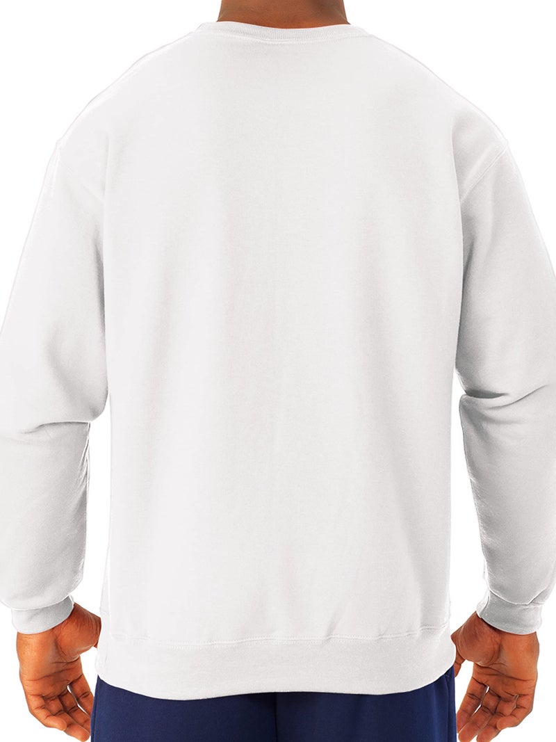 Jerzees -Men's NuBlend Fleece -Sweatshirts & Hoodies, Sweatshirt-White, Large - Image 3